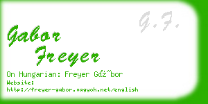 gabor freyer business card